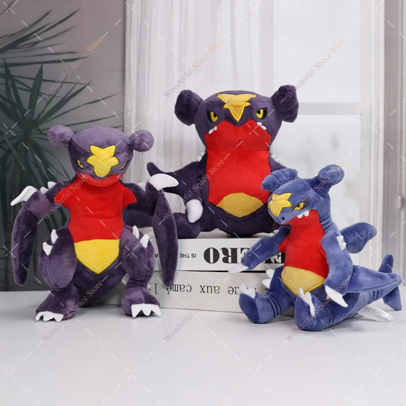 Garchomp Plush Toy Pokemon Anime Garchomp Stuffed Animal Doll Soft Peluche Figure Collectible Gift for Fans Birthday Home Decor