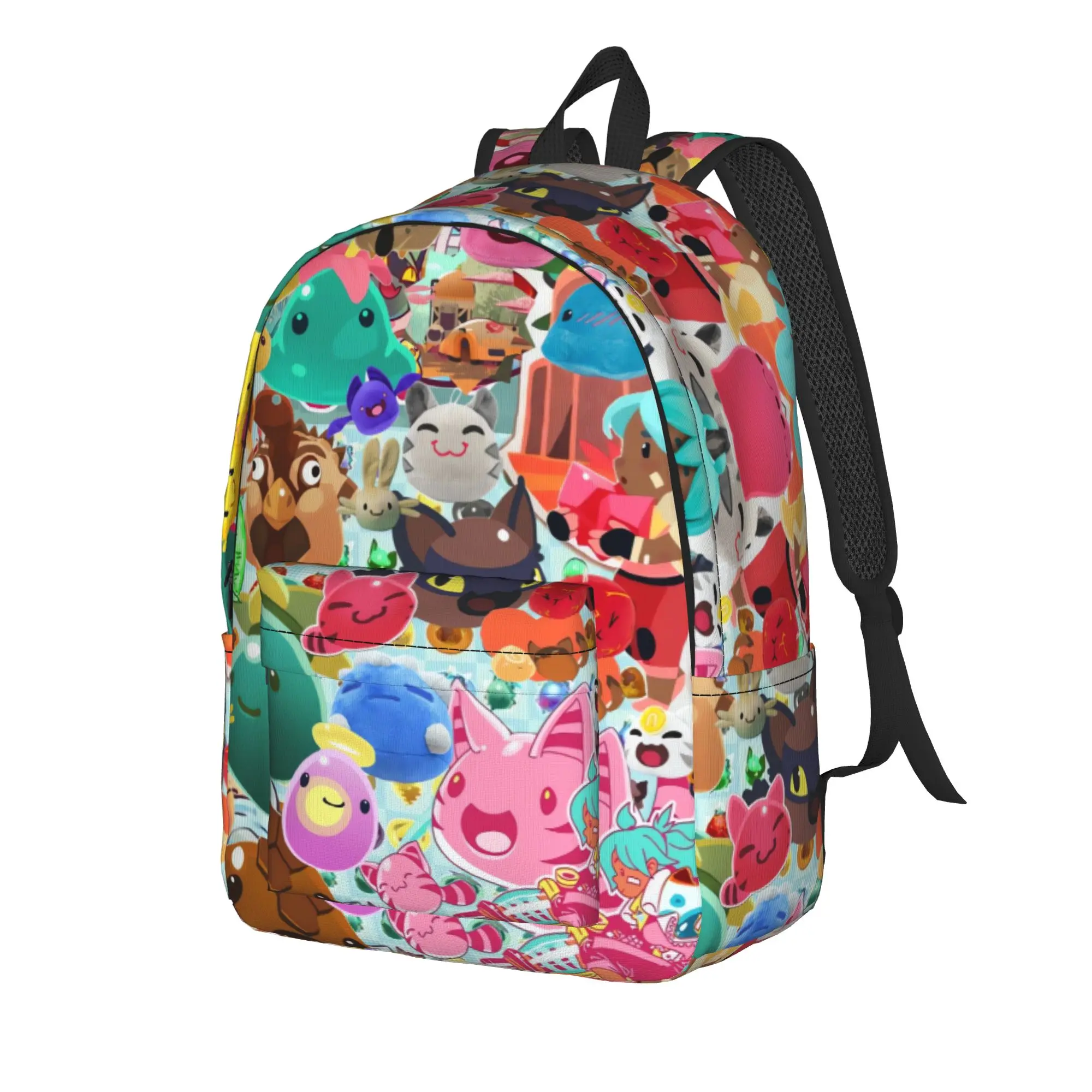 Vivid Pop Slime Rancher(1) Backpack  Funny Backpacks Student Unisex Workout Print High School Bags Design Rucksack