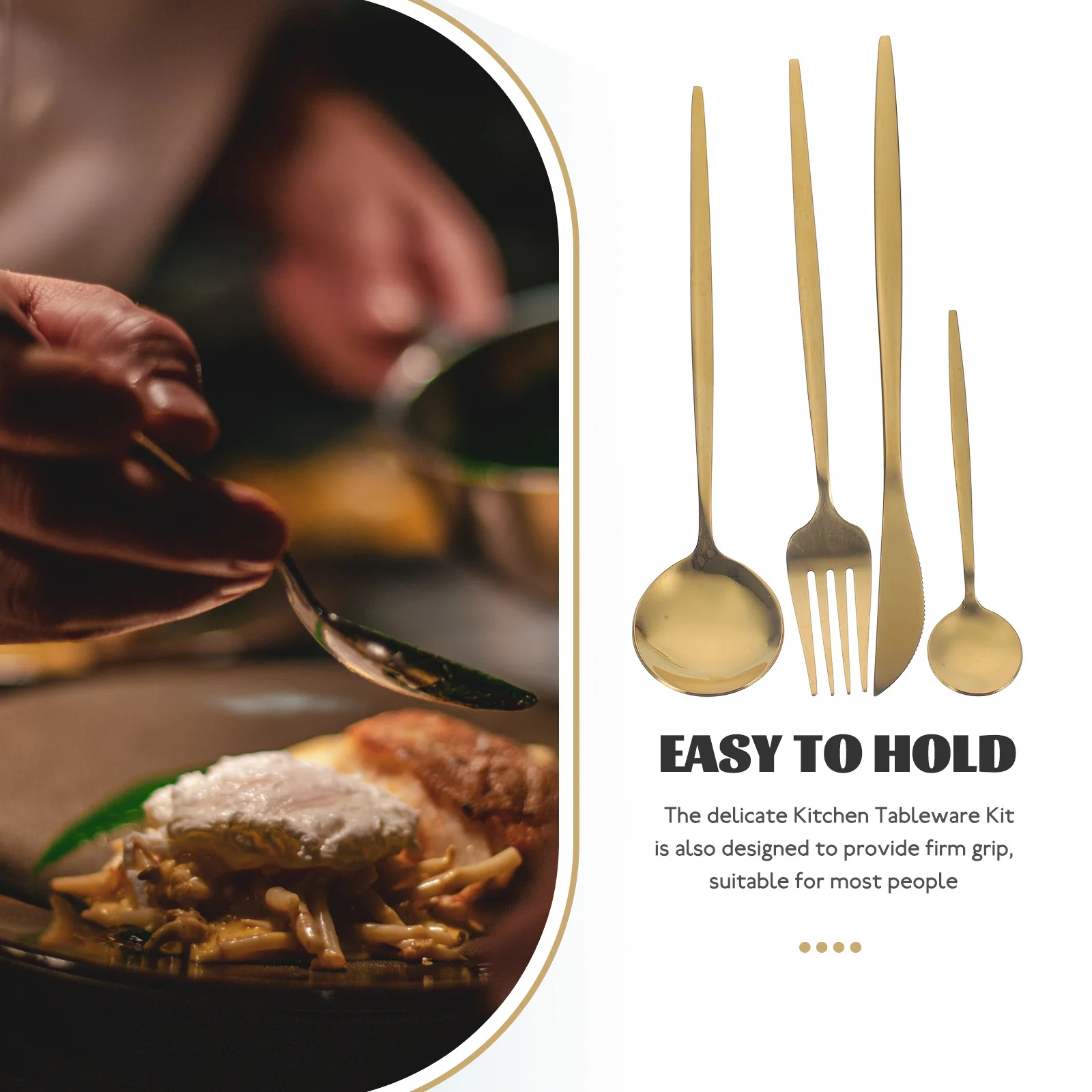 

1 Stainless Steel Cutlery Set Flatware Kit For Western Food Dining Reusable Tableware Portable Kitchen Utensils Dinnerware Set