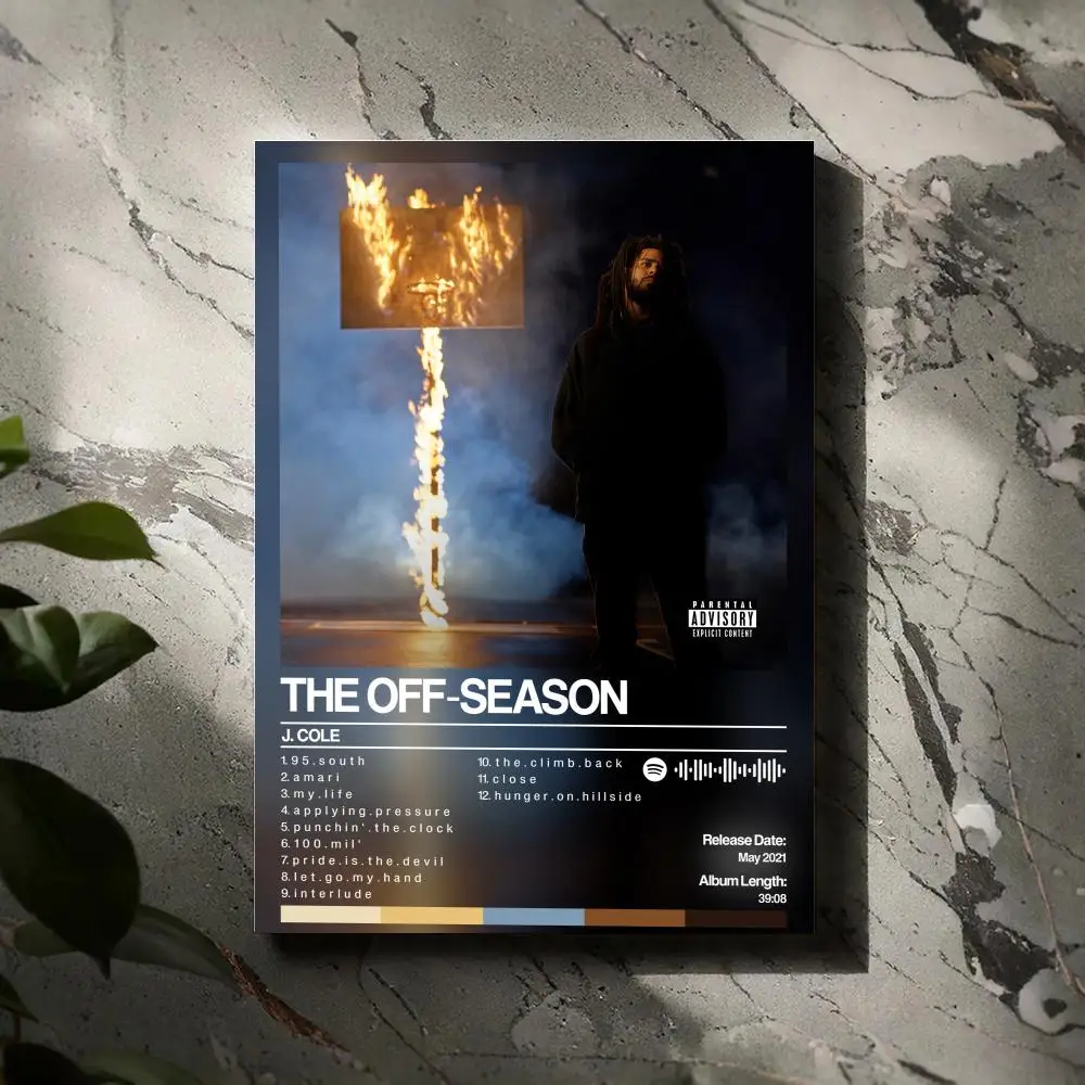 

The Off Season J Coles Poster Prints Canvas Painting Wall Art Picture Living Room Home Decor Tracklist Music Album Cover
