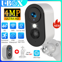 Ubox Security Battery Cameras Wireless Outdoor 2K WiFi Cameras for Home PIR Detection Color Night Vision Spotlight Two-way Audio