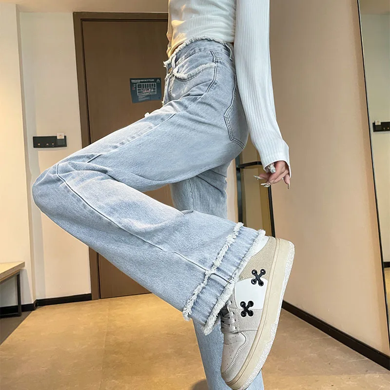 

Женские джинсовые брюки для женщин, кавайные милые японские Harajuku, корейская женская одежда, джинсовая мода, эстетический пастельный цвет