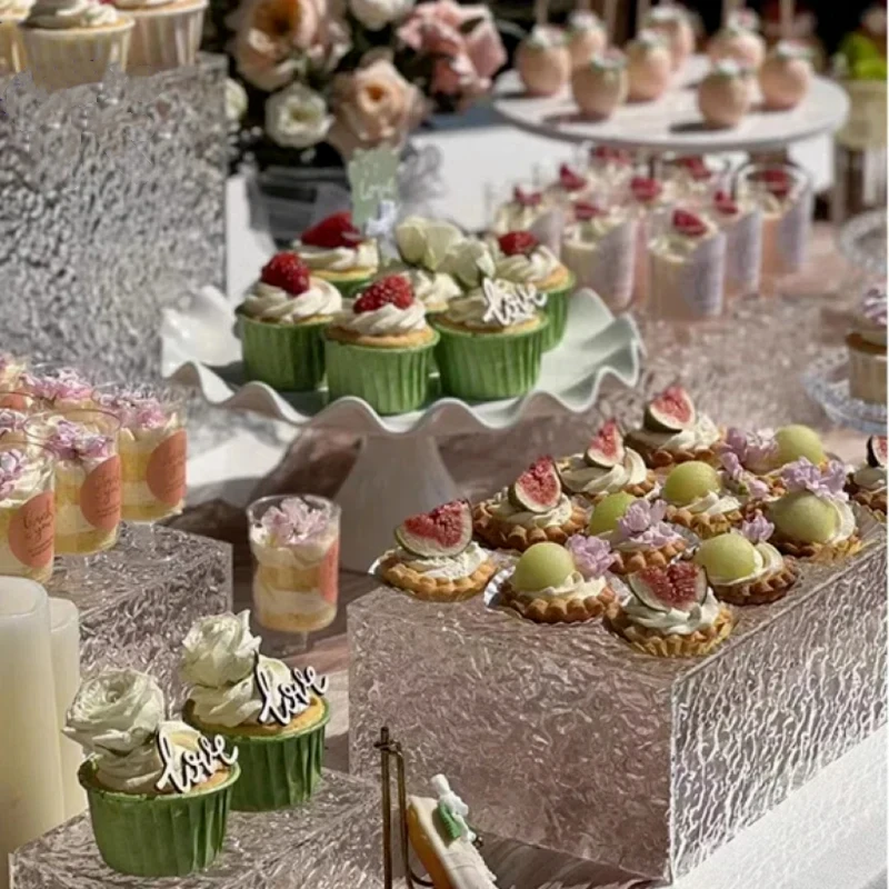 

10PCS Grand Event Flower Cake Food Candy Cookies Display Holder Wedding Dessert Table Pillar Plinth Stand Buffet Decor Plates