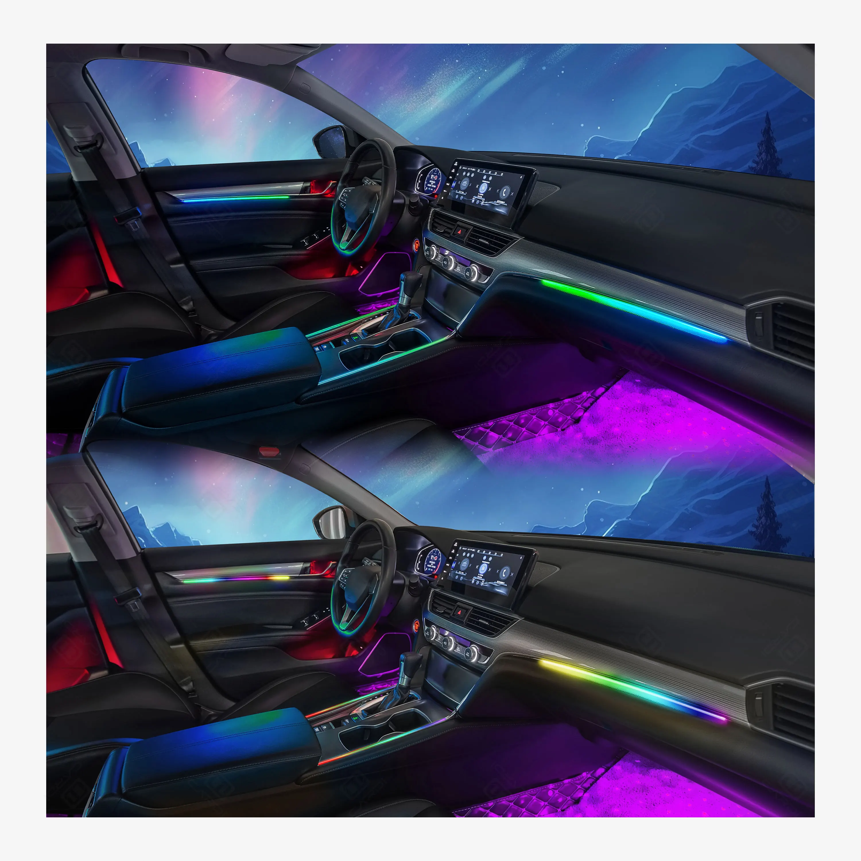 

Hot selling：Fast Delivery '' 10 in 1 Car Ambient Lighting for 7 Series Interior Decoration Lighting System 12V