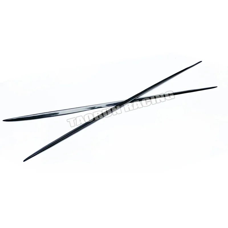 for Benz C180 C200 C300 C43 C63 Sedan Coupe Wagon 15 - 23 W205 S205 C205 Add on Style Carbon Fiber Side Skirt Extension Cover