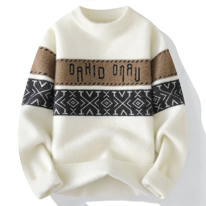 Knit Jumper Male Pullover Knitted Sweater Autumn Men's Streetwear Casual Knit Men's Jumpers Spring Sweat-shirt Men Clothing