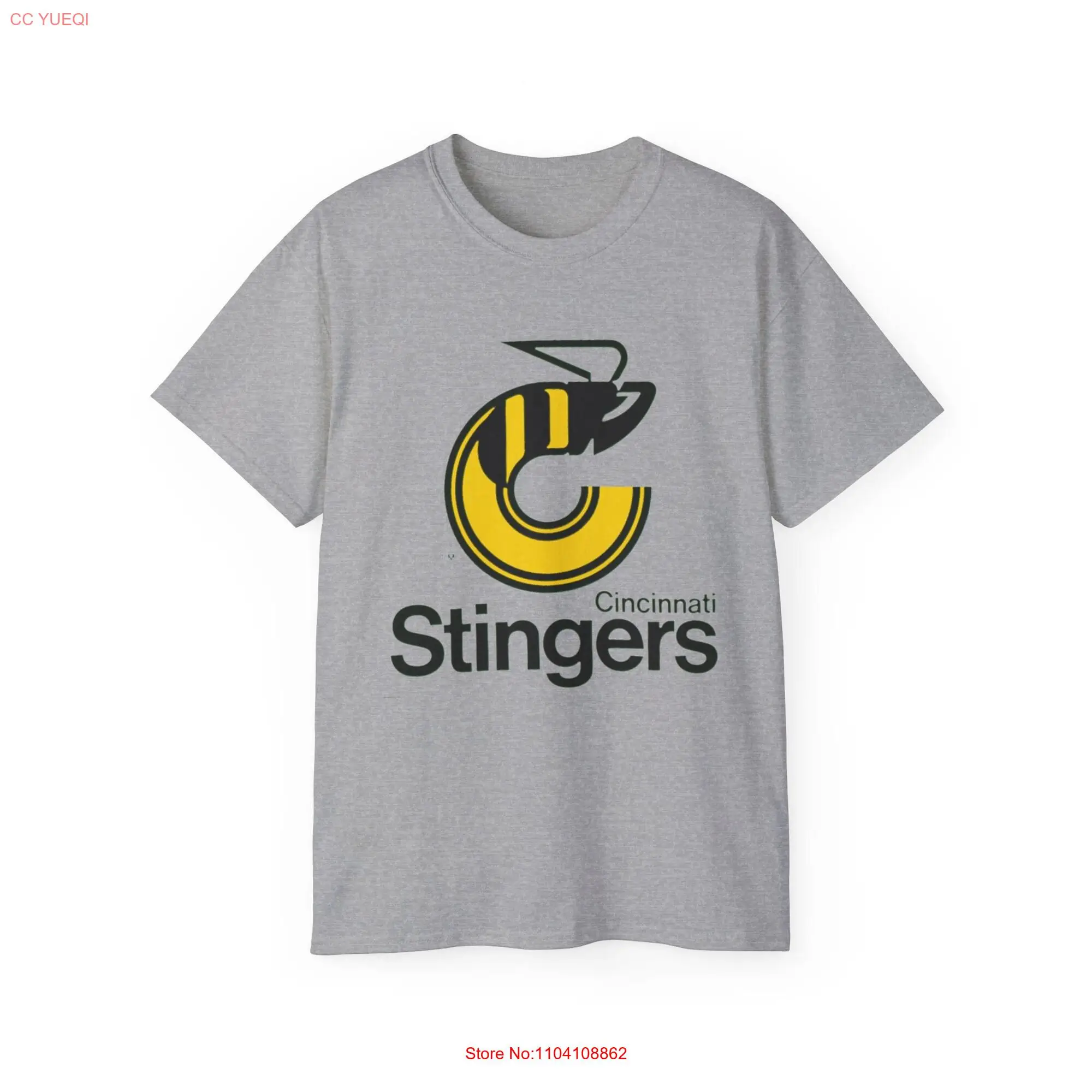 Vintage Cincinnati Stingers T Shirt Classic Cotton long or short sleeves