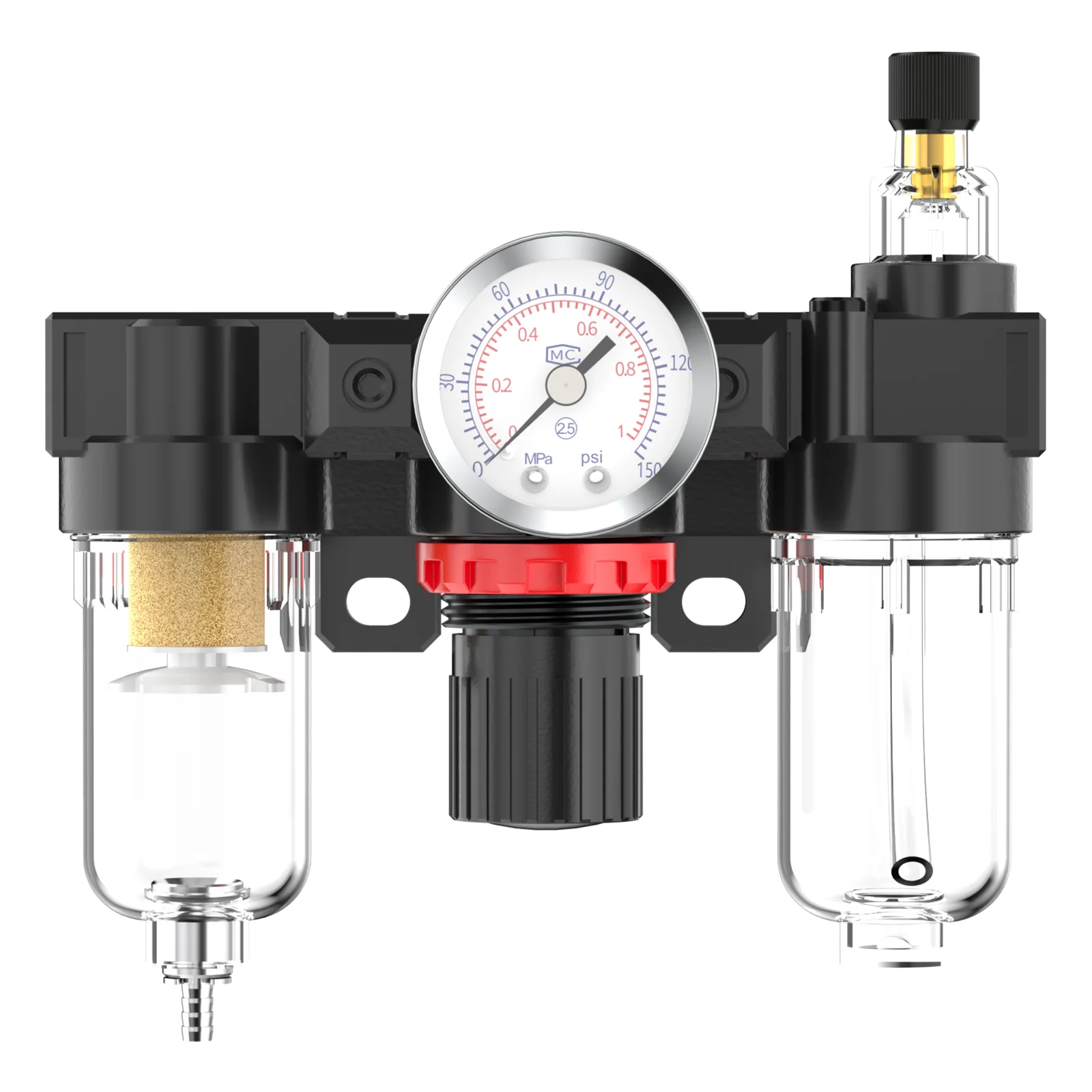 يستخدم فلتر الهواء AFC2000 AF2000+AR200+AL2000 G1/4 لضاغط الهواء وفاصل الزيت والماء لتقليل منظم صمام الضغط #1