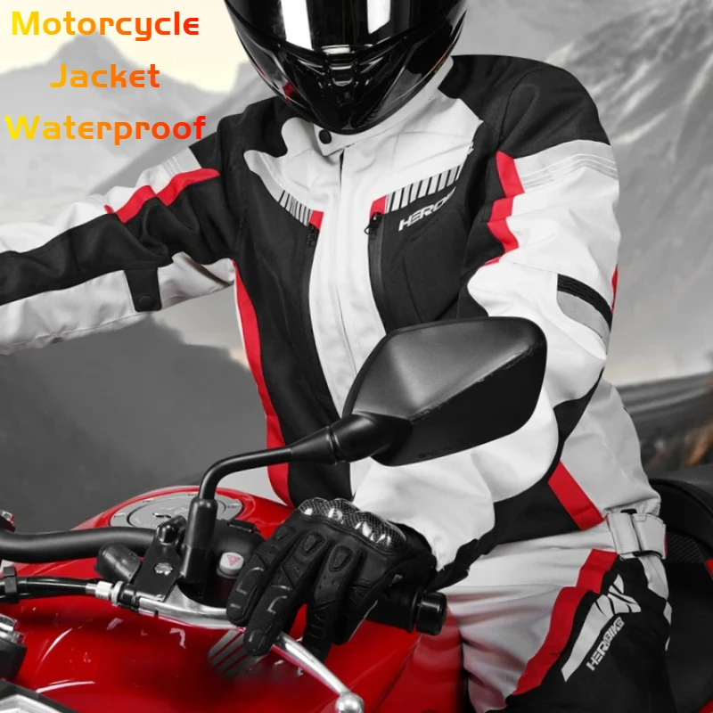 

Men's Abrasion-Resistant Motorcycle Jacket Waterproof, Windproof Racing Gear with Removable Armor, Warm & Durable M-XXXL
