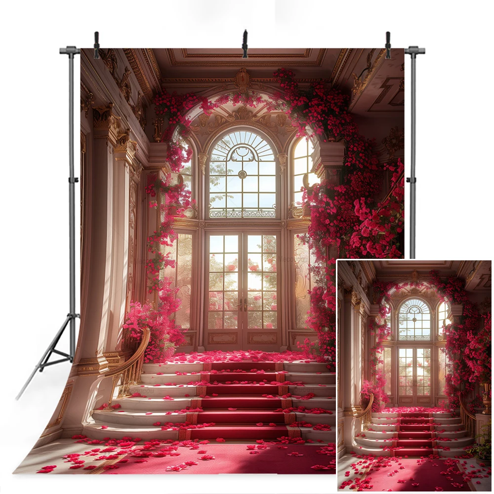 Castle Wedding Backdrop Custom Bridal Shower Background Luxury Palace Wall Interior Decor Photography Backgrounds Photo Studio