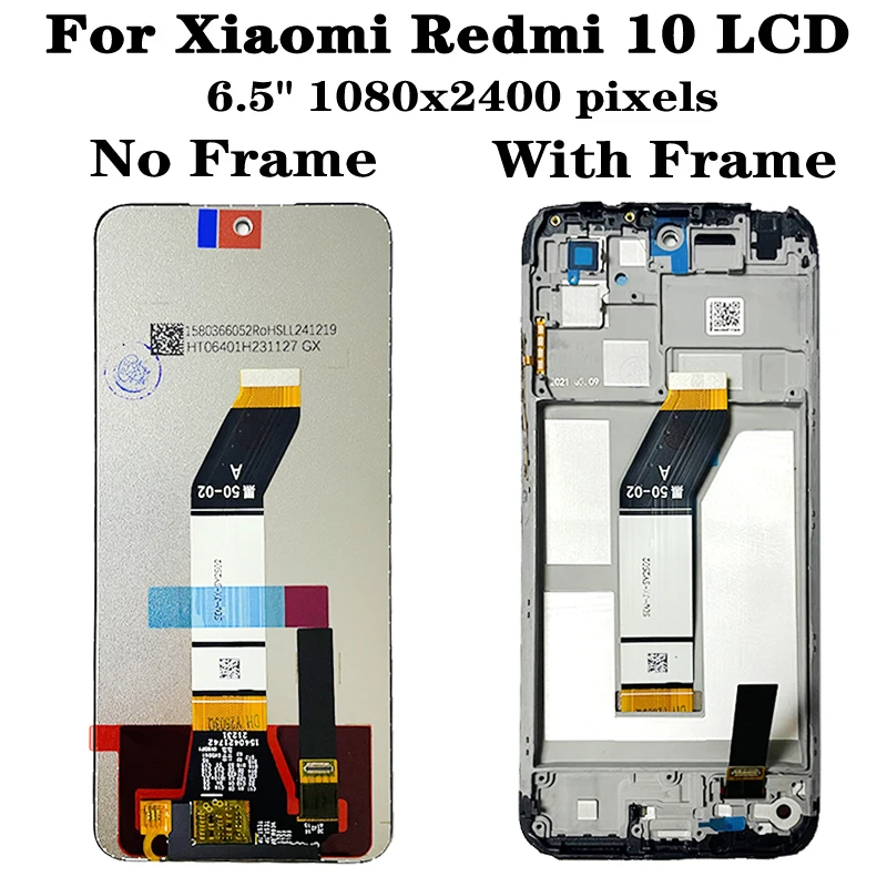 100% Tested For Xiaomi Redmi 10 Prime Display Touch Screen Digitizer Assembly For Redmi 10 LCD Redmi10 2022 Display