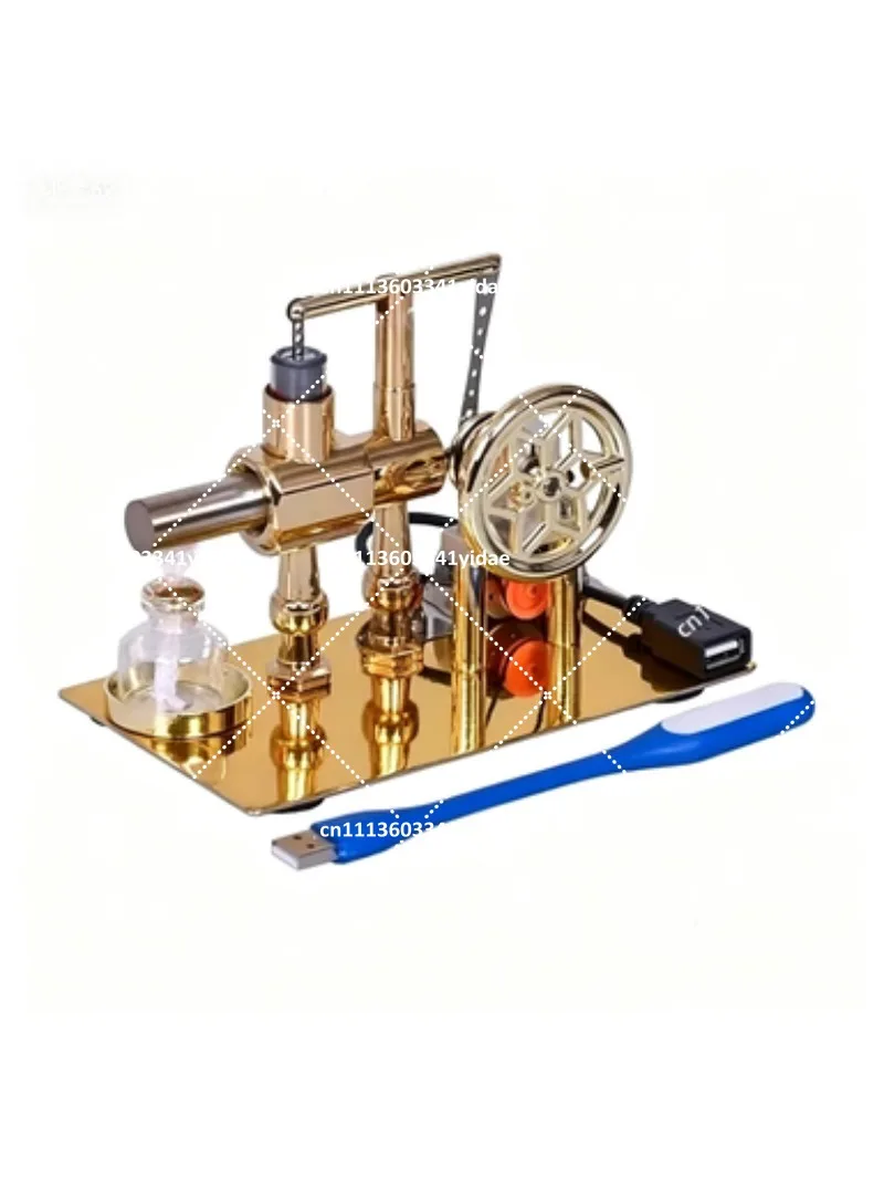 Hot Air Stirling Engine Motor Model Metal Educational Toy for Kids