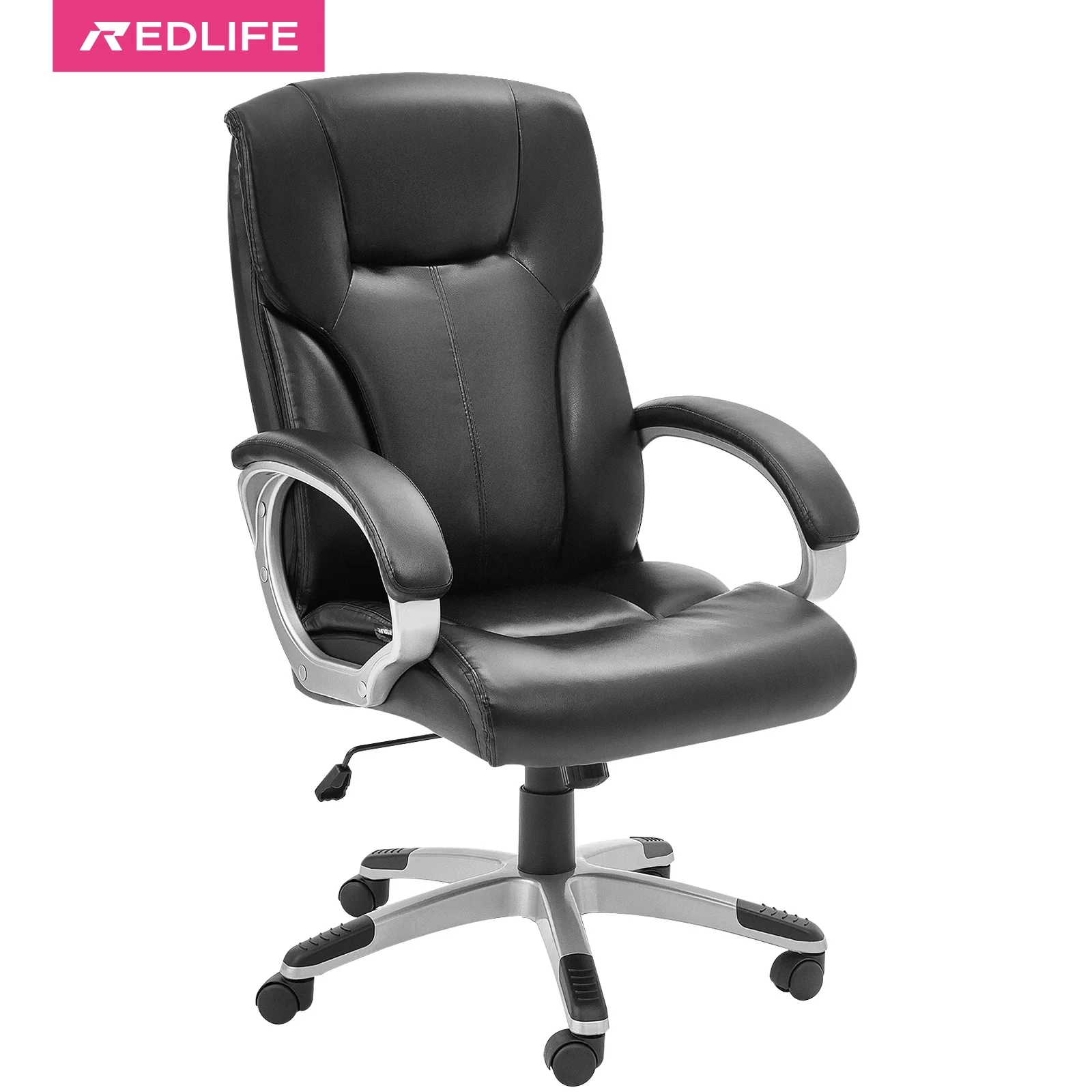 

REDLIFE Ergonomic Office Chair High Back Executive Computer Desk Chair Adjustable Height PU Leather Gaming Chair for Home Office