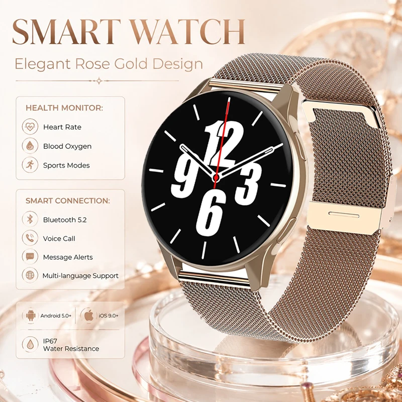 LIGE NEW Men's Smartwatch Women Heart Rate BP Monitor NFC Door Unlock Bluetooth Call Voice Assistant Smartwatch For Android IOS