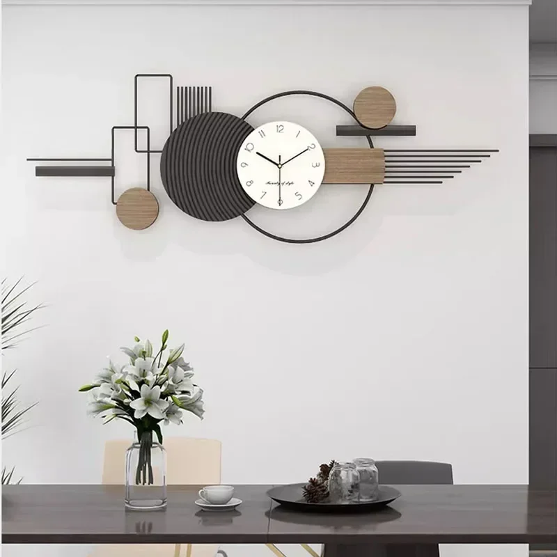 

Luxury Aesthetic Wall Clocks Big Size Design Creative Fashion Wall Watch Restaurant Simple Reloj Pared Living Room Decoration