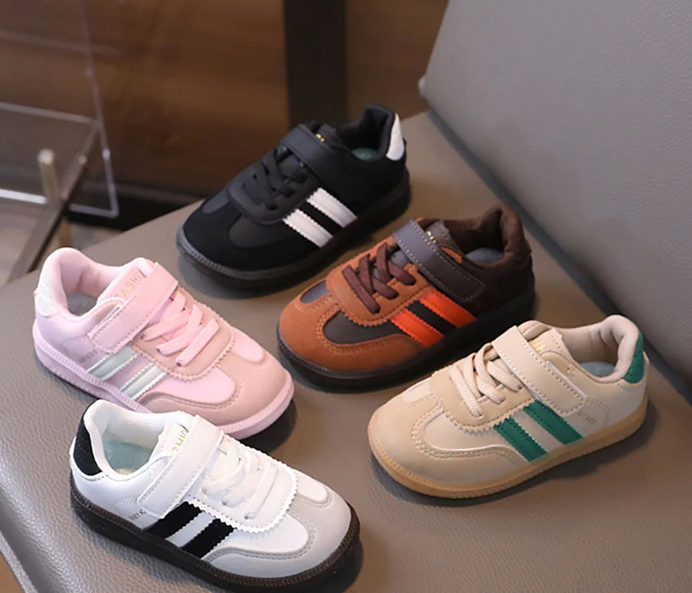 PU-Leder-Sportschuhe für Kinder, wasserdichte Mädchen-Turnschuhe mit weichen Sohlen, Ergonomie, rutschfeste Kleinkinderschuhe für Kinder – Detail 2