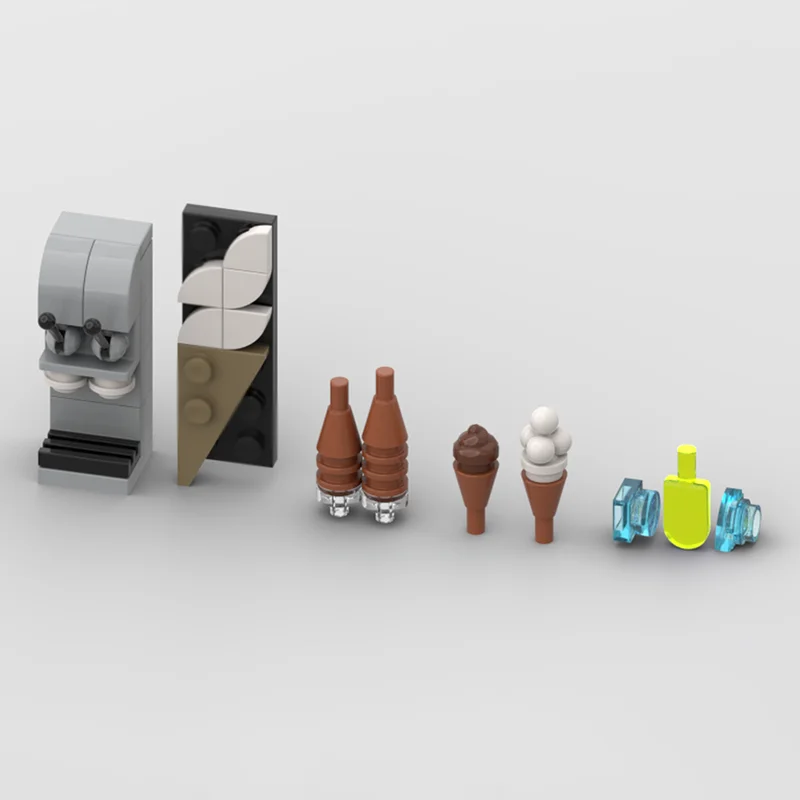 Cidade modular edifício moc tijolos de construção gelato loja 8x8 modelo tecnologia blocos modulares presentes brinquedos natal diy conjuntos montagem