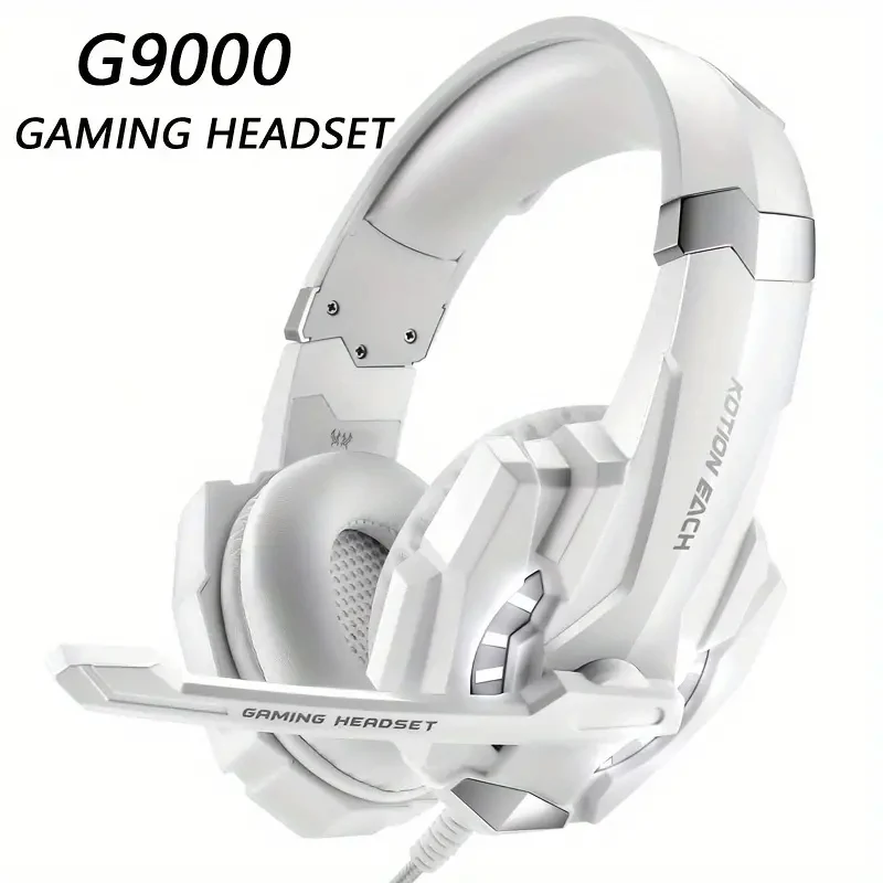 Adjustable G9000 Stereo Gaming Headset for PS4 PC Xbox One PS5 with Mic LED Light Bass Surround Listening and Debate Position