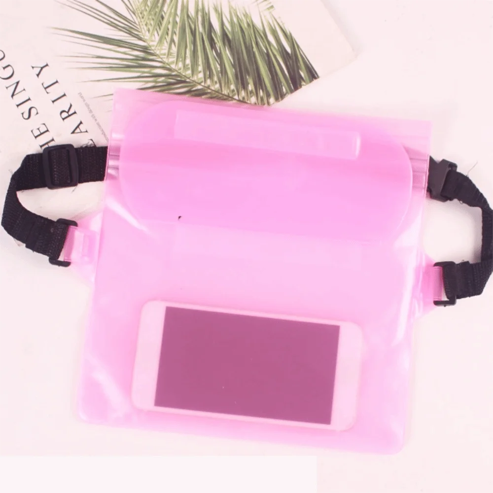 Portable Water-Sprinkling Festival Waist Bag Fashion Simple Phone Waterproof Bag Transparent Touchable Screen Phone Case Beach