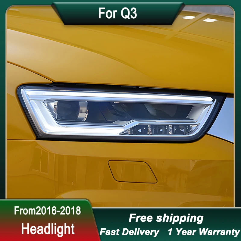 Car Headlights For Audi Q3 2016-2018 Upgrade to high-end LED Tail Light New Design  Head Lamp DRL Head Lamp Front light Assembly