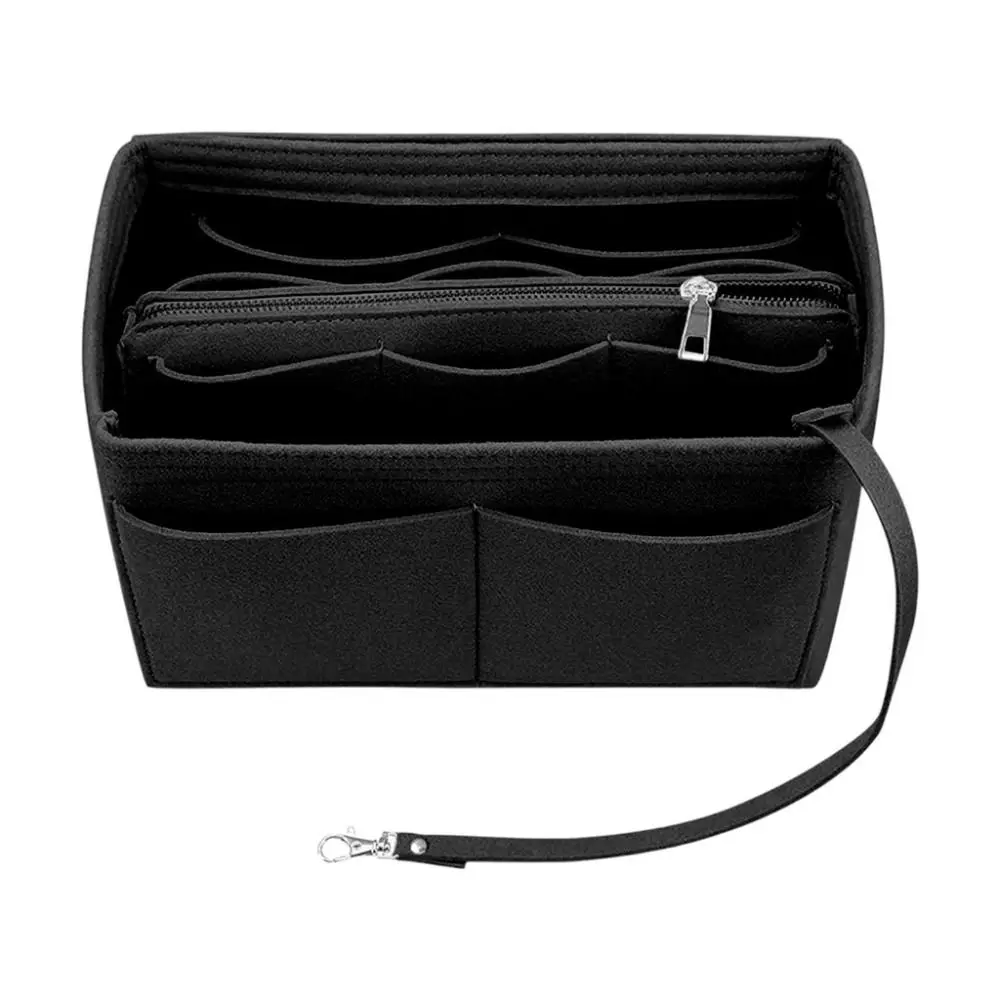 

Lightweight Handbag Insert Felt Cosmetic Organizer Storage Pouch Storage Bags Multifunctional Multi-Pocket Handbag Bag Insert