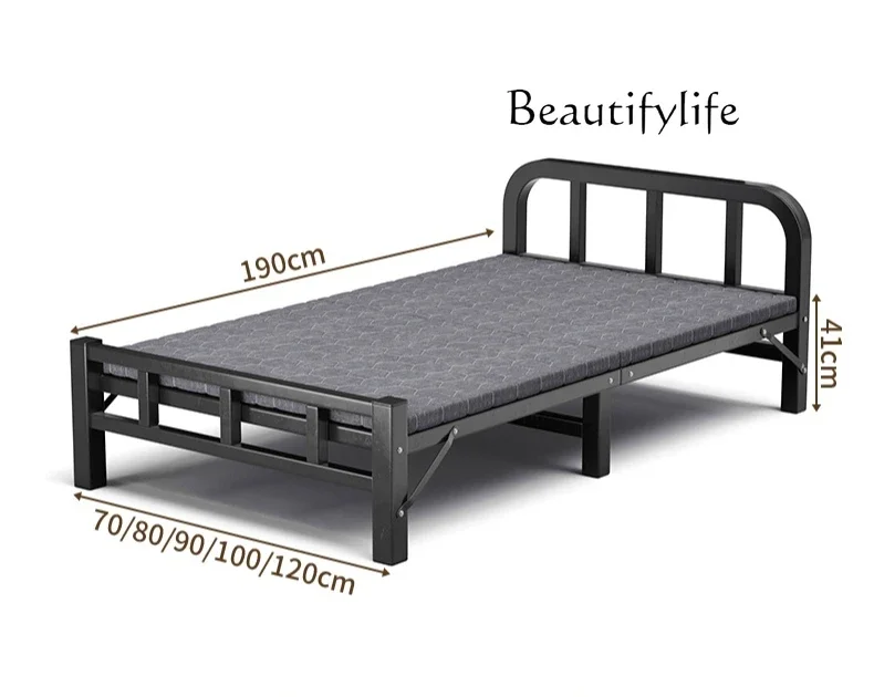 Household simple folding single bed Nordic fashion nap bed