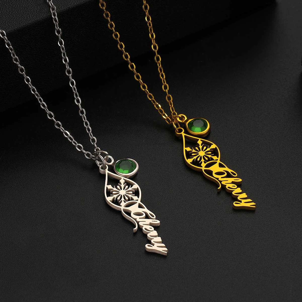 

Todorova ожерелье с индивидуальным именем, креативный кулон со снежинками, персонализированные украшения из нержавеющей стали для женщин и мужчин, подарок на день рождения