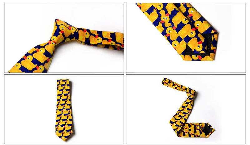 Barney Ducky Krawatte, Cosplay, Anime, TV, lustige Kostüme, Zubehör, kleine Ente, bedruckt, 8 cm – Detail 3