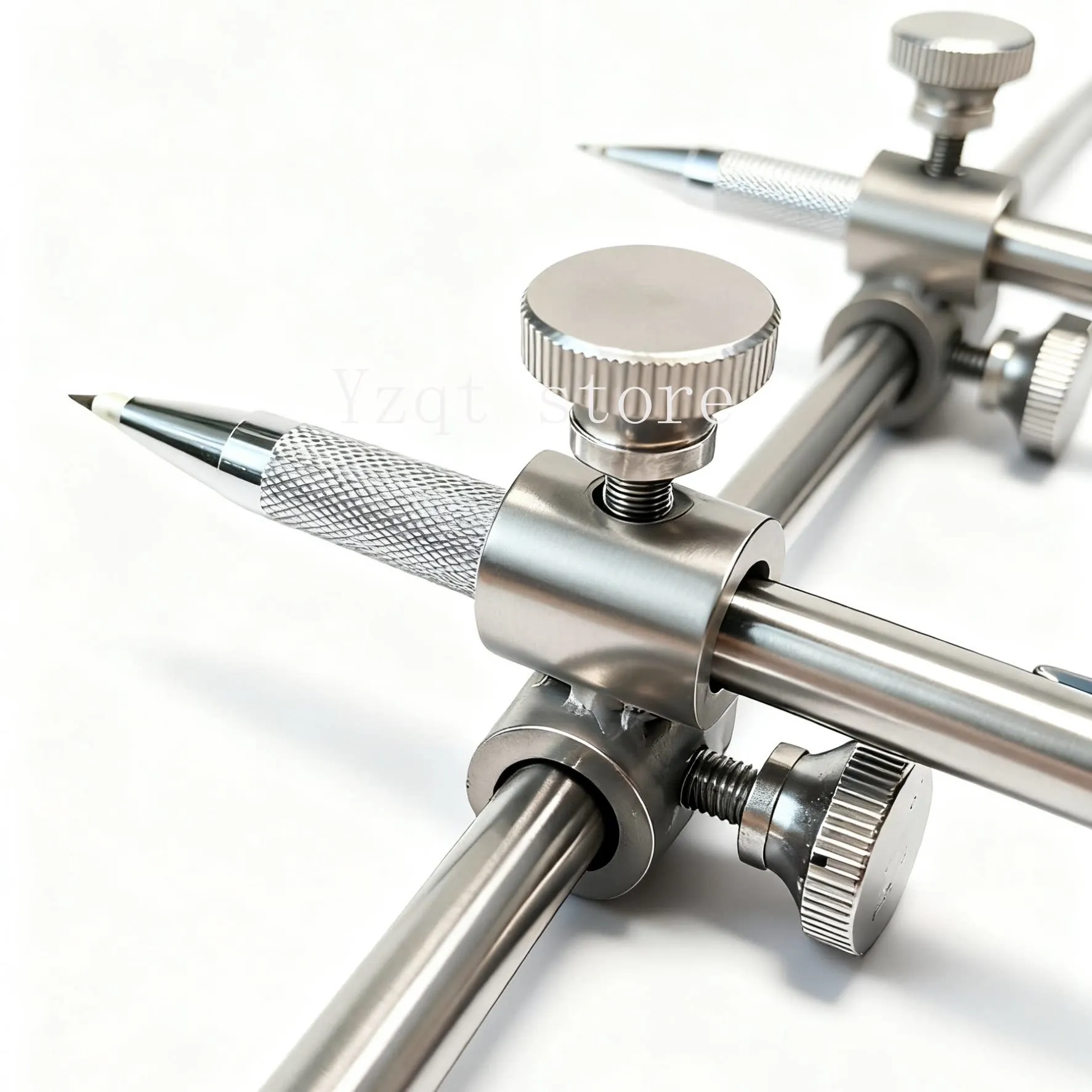 Industrial Grade Bold Solid Stainless Steel Compass Gauge Metal Drawing Round Pen Smooth Wear-resistant  Steel Needle