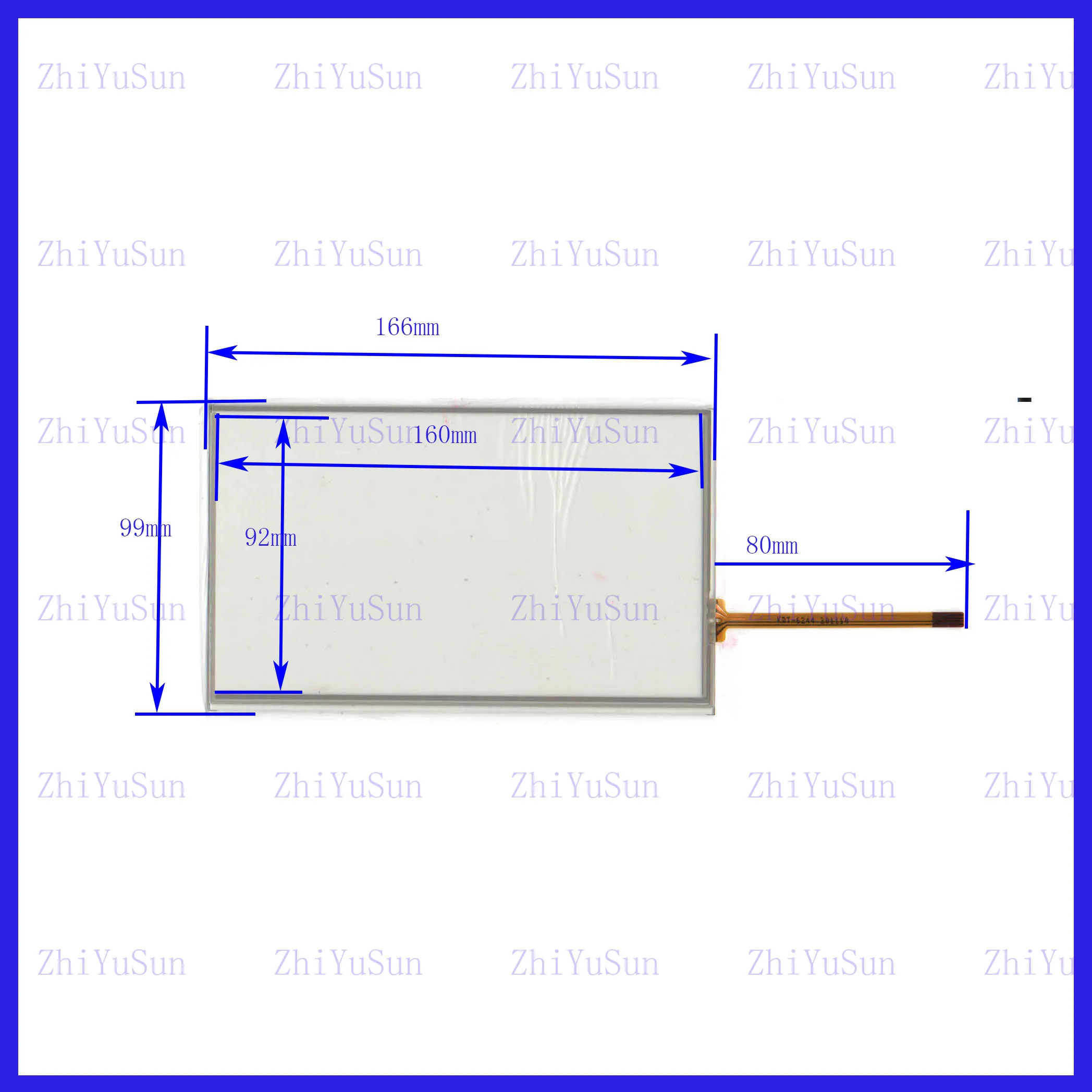 

KDT-6244 7-дюймовый 165 мм * 99 мм 4-проводной резистивный сенсорный экран планшета 165*99