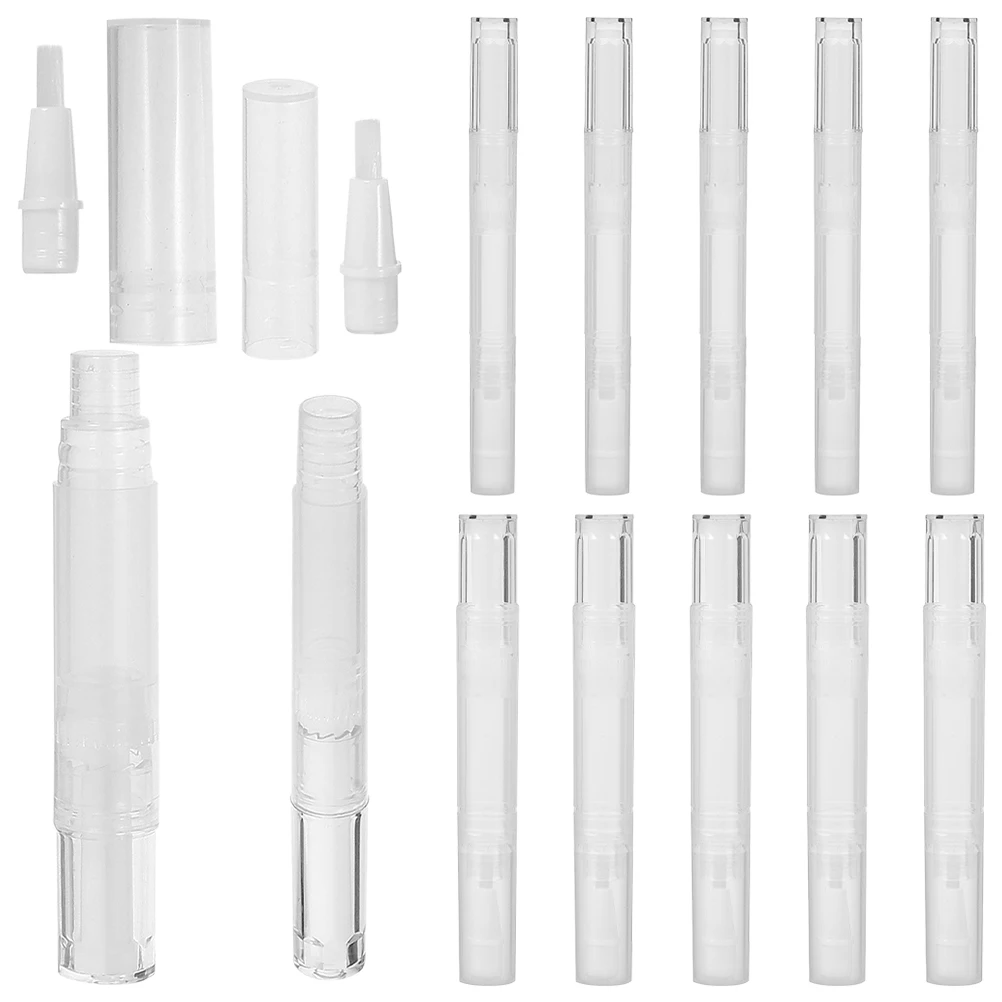 

12pcs Empty Cuticle Oil Pens Refillable Plastic Nail Oil Pen For Nail Polish Essential Oils Lip Gloss Storage Mini Portable