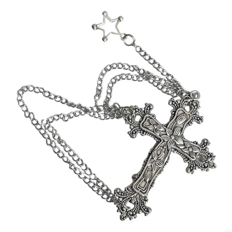 

X4YC Elegant Barrettes Hairclip Sweet Crosses Goth 2000s Girl Headwear Hair Clip