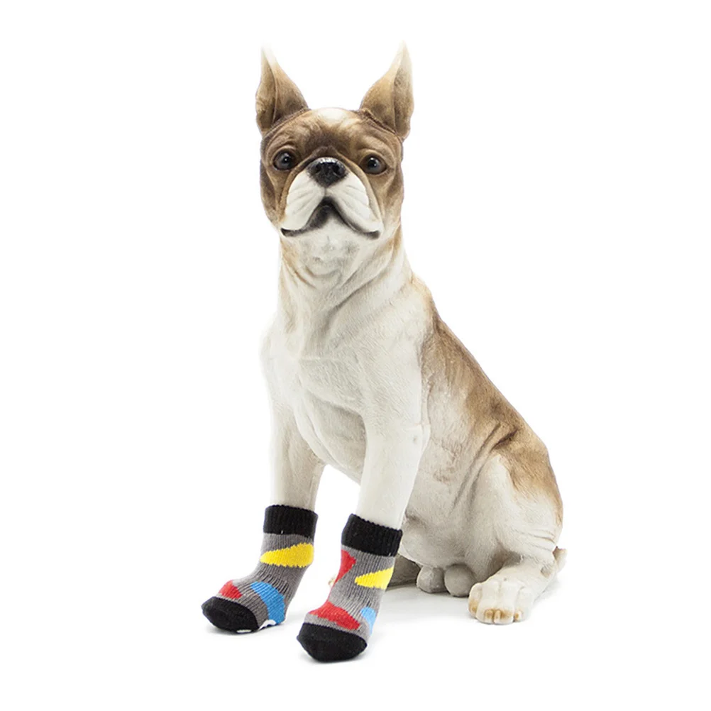 

4pcs Pet Anti-Slip Cotton For Dogs Large Stretch Skin-Friendly Durable Comfortable Protection Against Snow Ice Salt Cold Weather