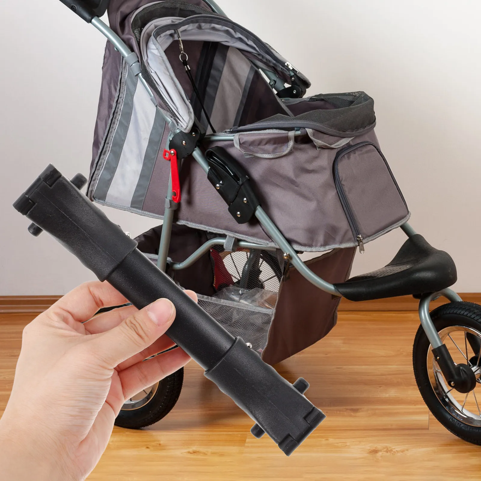 Universal Twin Stroller Connector Adjustable Length Detachable Baby Stroller Connector Heavy Duty Twin Pram Connecting Device