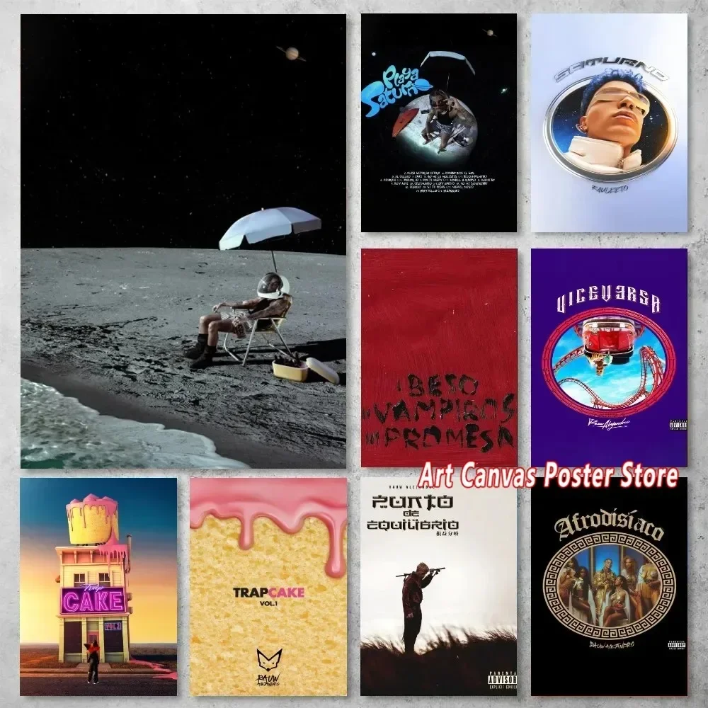 R-Rauw A-Alejandro P-Play S-Saturno Singer Poster Gallery Print Painting Wall Canvas Picture for Living Room Home Decor Cuadr