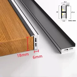 Ultra-Thin Aluminum LED Profile Hidden Lighting Cabinet Light With Sensor Hard Bar Light for Showcase Wardrobe Wine Cabinet
