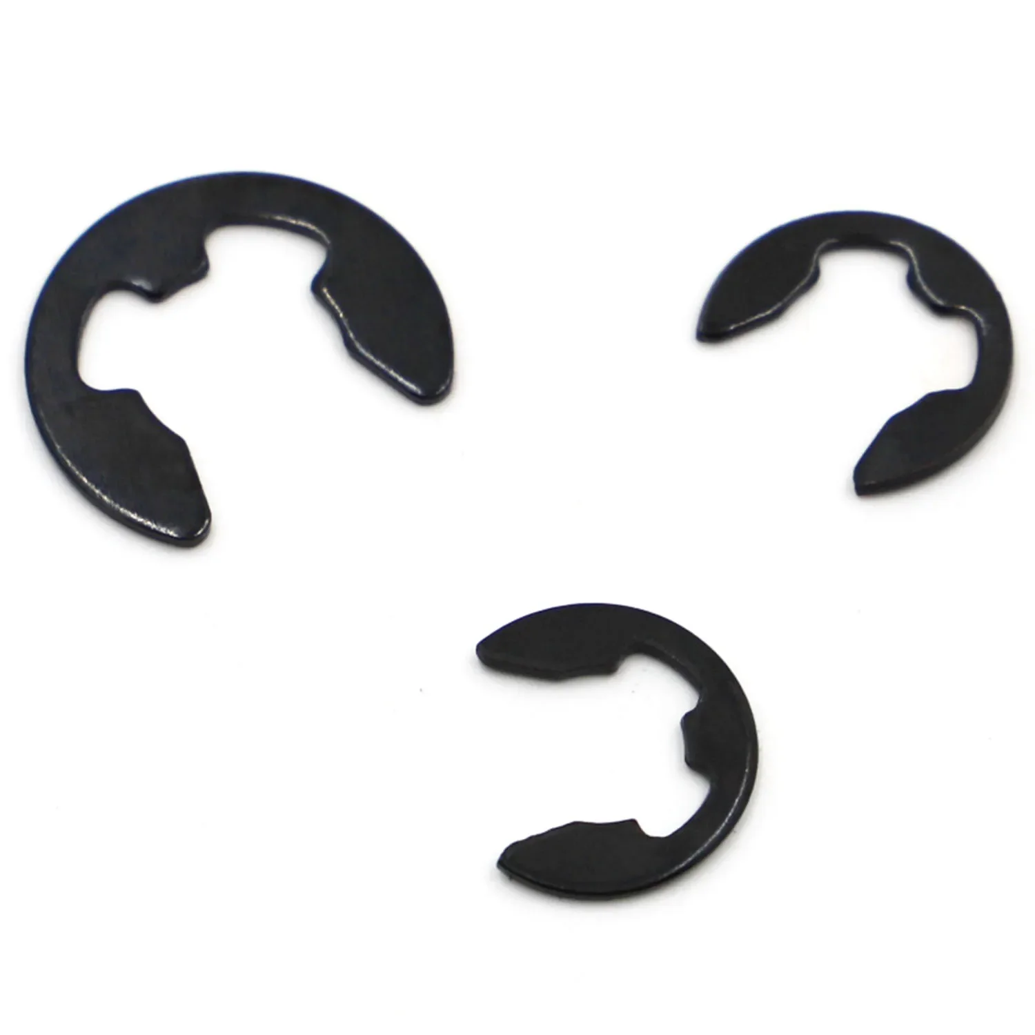 M1.2 M1.5 M2 M3 M4 - M24 GB896 Black Manganese Steel Shaft Bearing Retaining Ring Split Washer Snap Collar E Type Clip Circlip