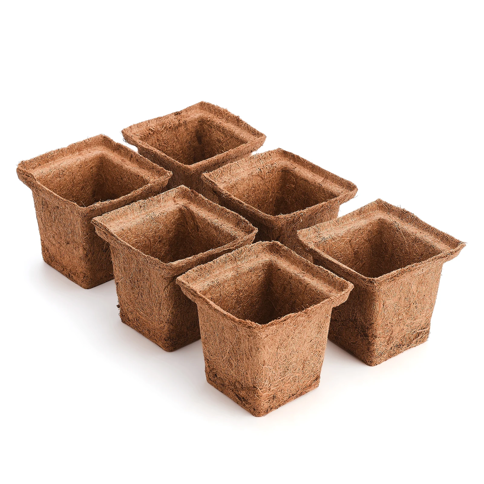 

Planting Pots Nursery Cup Planter Box For Seedlings Brown Creative Indoor And Outdoor. Durable Sturdy 6pcs/set Garden Supplies