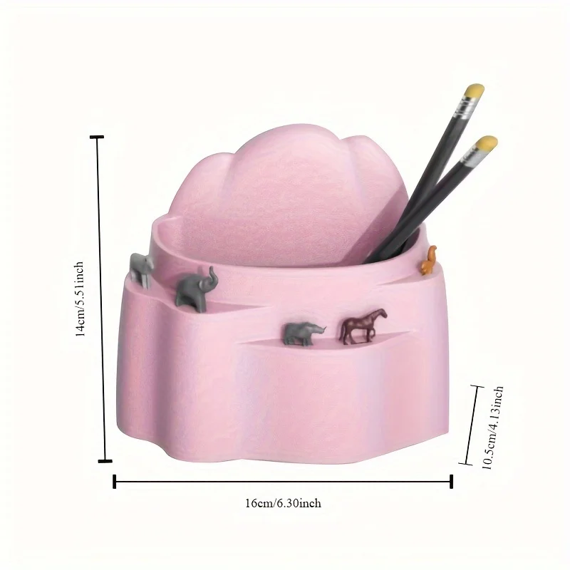 Multifuncional Pen Holder, Desktop Papelaria Box, Dashan Styling, Notas do Office, Acabamento