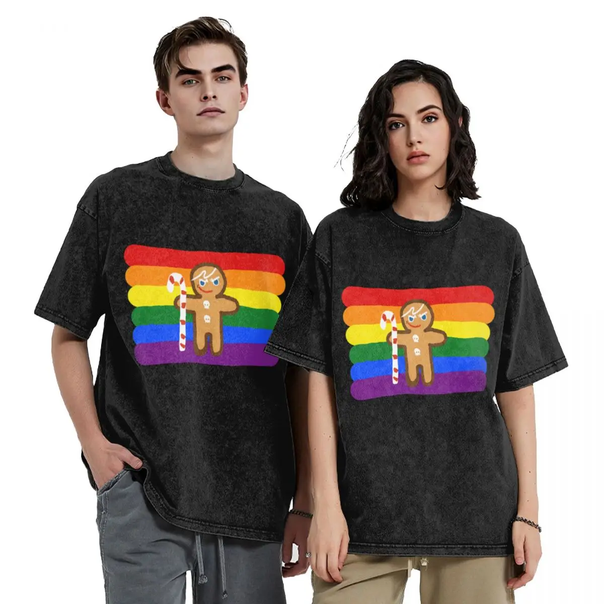 

Gingerbrave pride design T-Shirt vintage cotton man t-shirts clothes oversized black t-shirts for men
