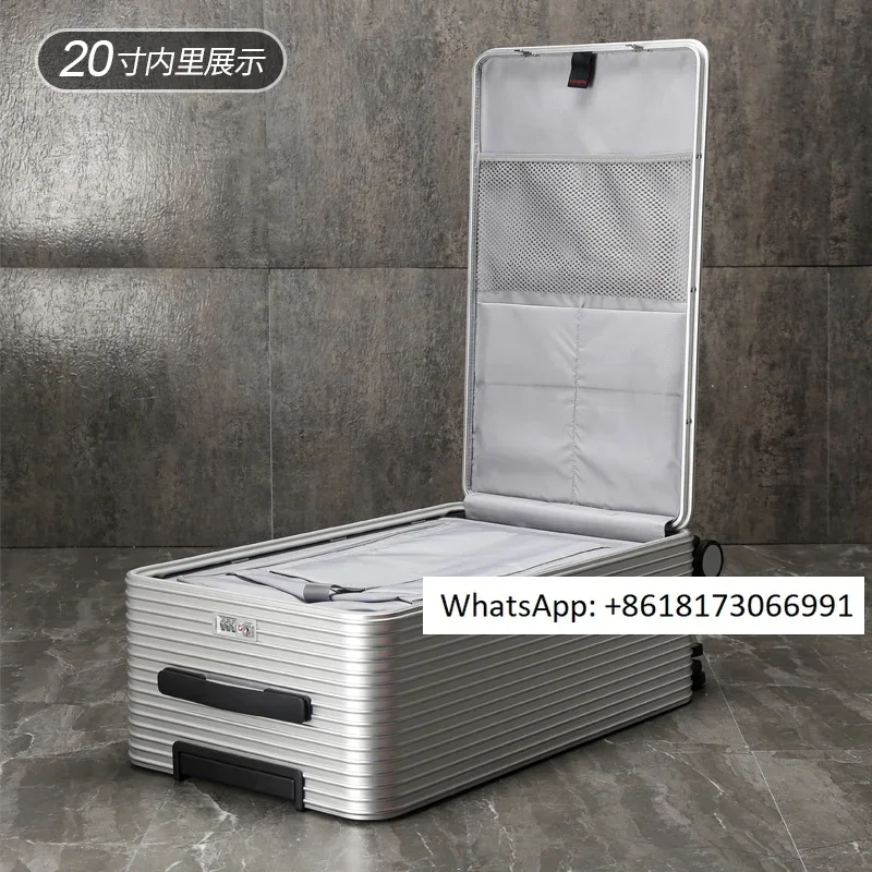 Yierxin side opening all aluminum magnesium alloy suitcase 20 inch luggage compartment