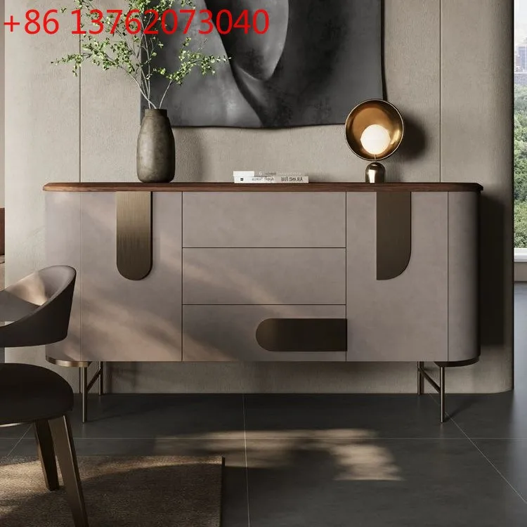 

Light luxury Italian wall storage cabinet Modern restaurant series side cabinet