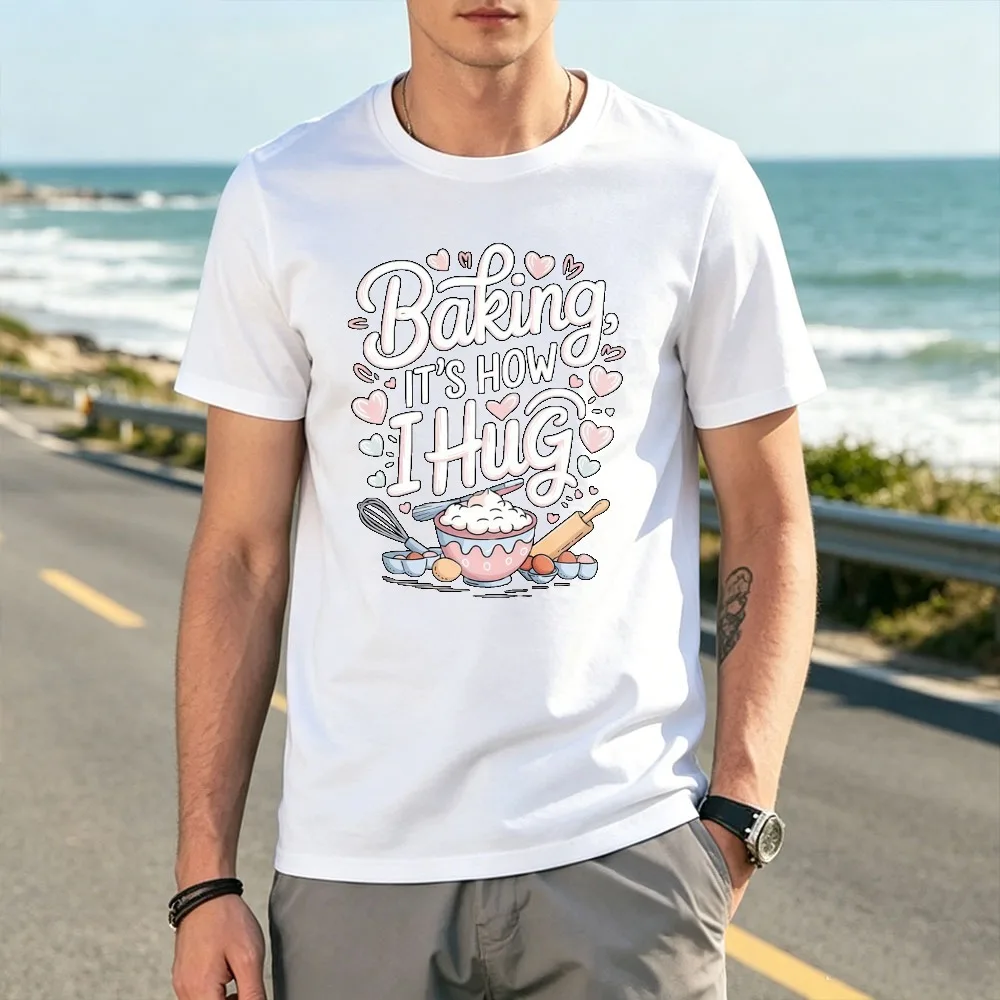 Baker Lover Cotton T‑Shirt Unisex Tee Baking Hobby Gift For Pastry Chef Enthusiast Trendy Streetwear Bakery Fans Holiday Tops