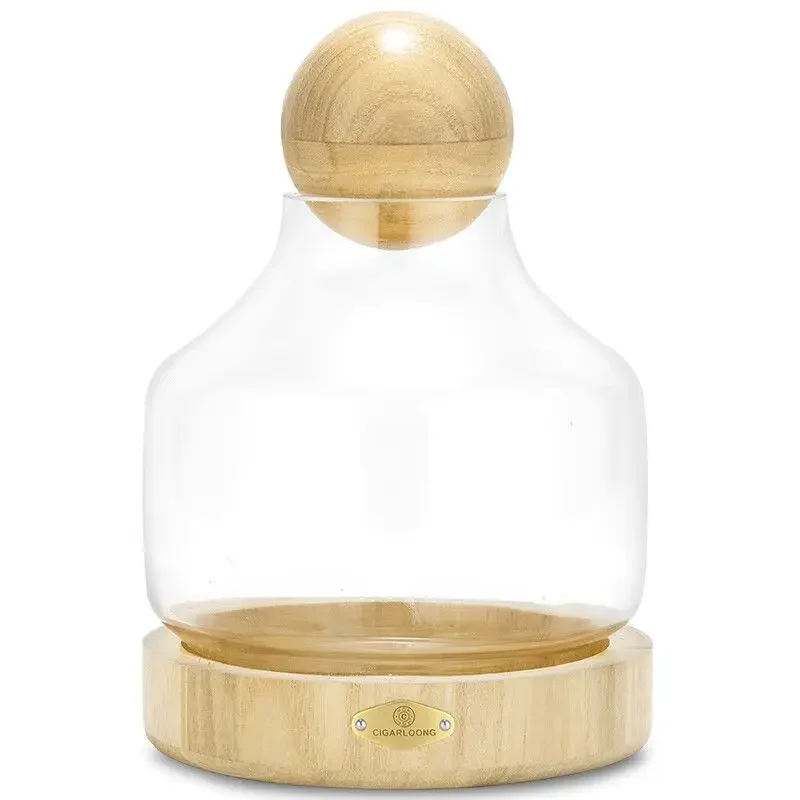 Eggplant cigar label storage jar, moisture-proof, collection commemorative personalized display ornament decorative bottle