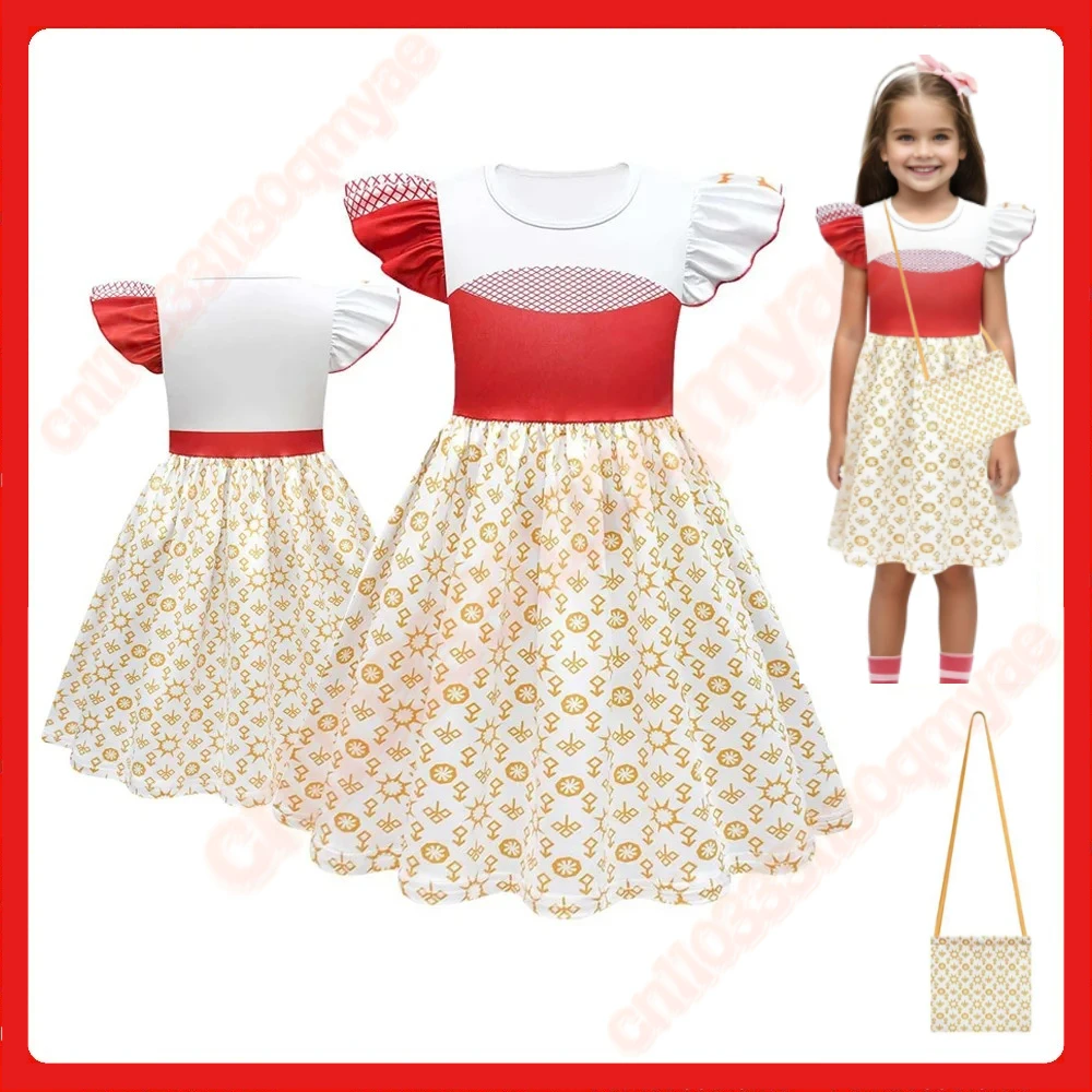 

Kids Cosplay Addiso Costume Children Girls TV Fantasia Roleplay Disguise Tutu Dress Bag Outfits Halloween Carnival Party Suit