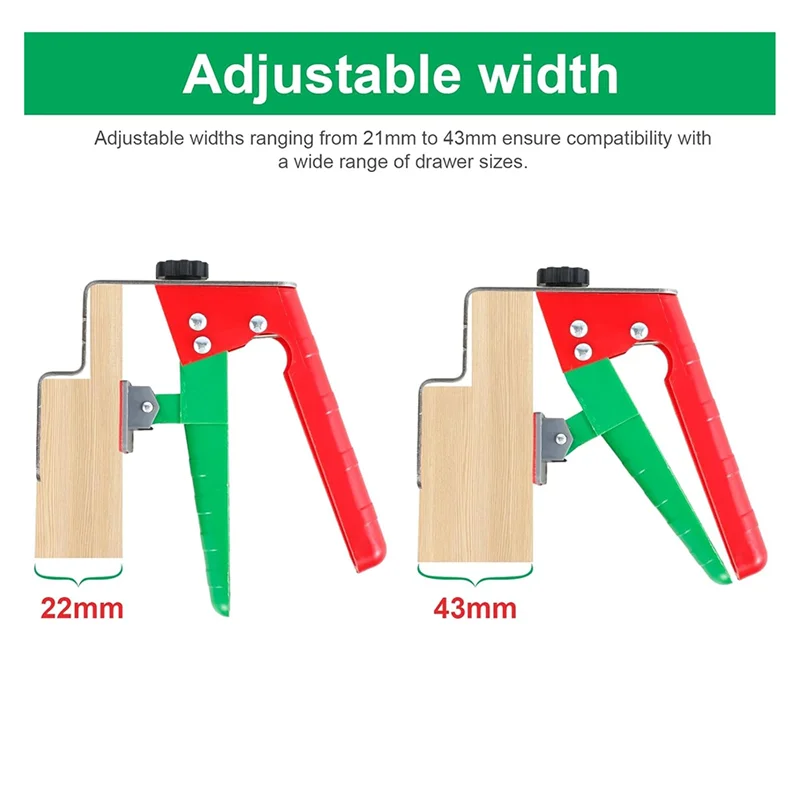 

J1UL1N Adjustable Drawer Fixing Clamp, For Easy And Fast Drawer Front Panel Installation, Drawer Jig Woodworking Tools