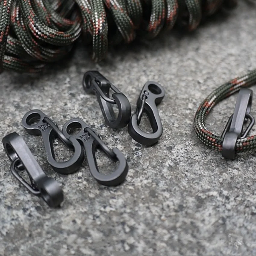 Outdoor Equipment Survival EDC Paracord Carabiner Snap 10 Pcs Mini Spring Clip Camping Hiking Hook Backpack Tactical Buckle Clip