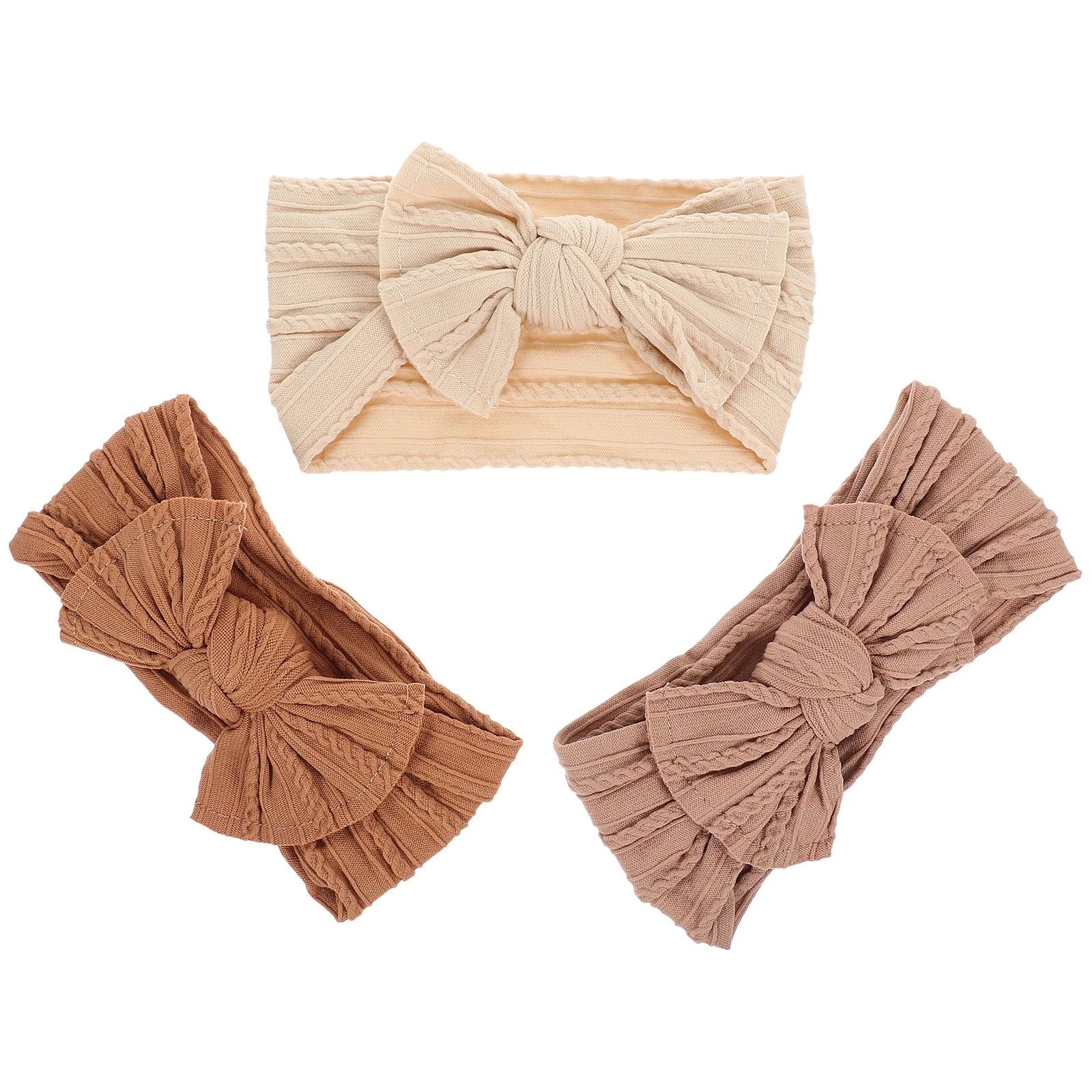 

3 Pcs Baby Headbands Nylon Bow Toddler Girls Soft Elastic Hair Accessories Newborn Photo Shoot Birthday Accessories