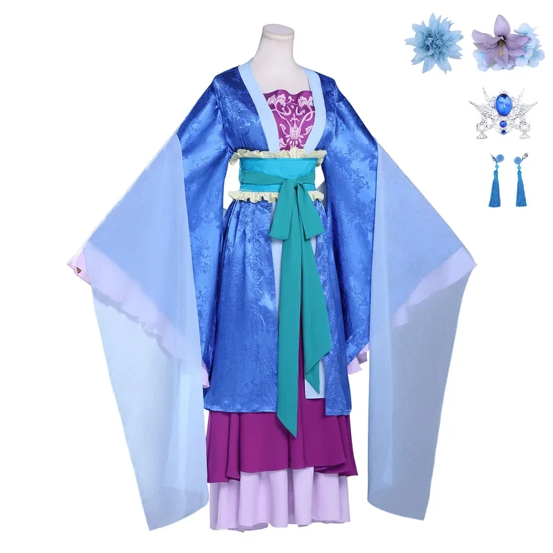 Costume de cosplay Lihua, robe traditionnelle chinoise d'impératrice, perruque, ensemble complet, style Rifa Hanfu;