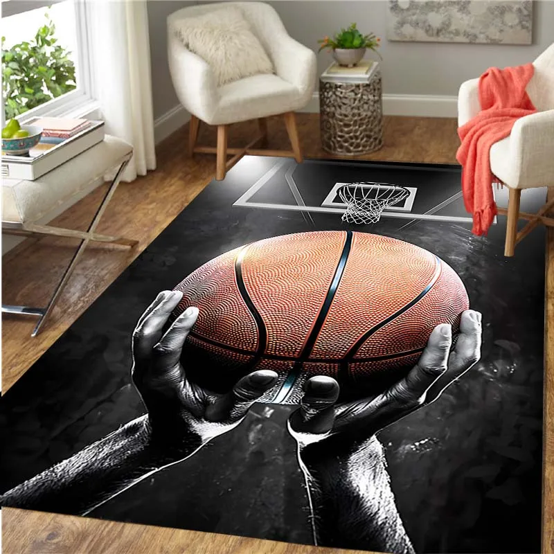 

Basketball Dream Art Print Rugs, Non-slip Floor Mat, Living Room Bedroom Rug Home Playroom Decorative Carpet